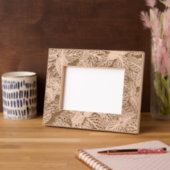 Variegierte Fittonia-Blätter Botanisch Geätzte Rahmen (Linke Ecke)