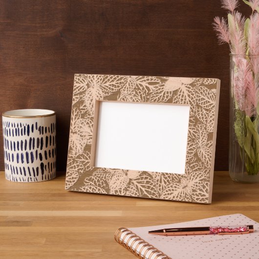 Variegierte Fittonia-Blätter Botanisch Geätzte Rahmen (Linke Ecke)