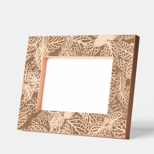 Variegierte Fittonia-Blätter Botanisch Geätzte Rahmen (Links)