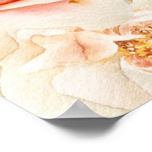 Variegierte Herbstblumenrost Begrüßung Probe Poster (Ecke)