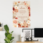 Variegierte Herbstblumenrost Begrüßung Probe Poster (Heimbüro)