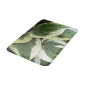 Variegierte Hosta Pflanze Medium Floral Badematte (Schrägansicht)