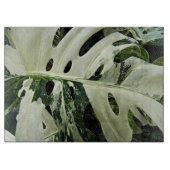 Variegierte Monstera Pflanze Botanisch Groß Schneidebrett (Vorderseite)