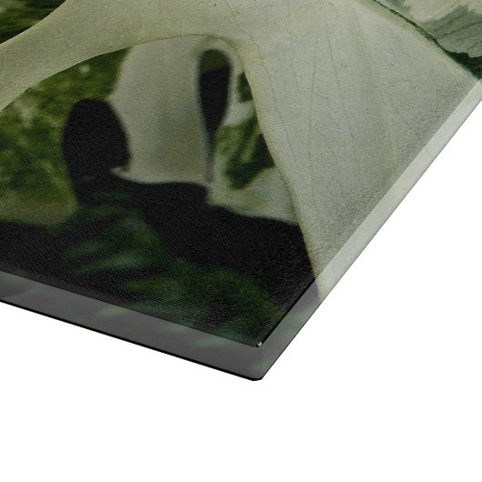 Variegierte Monstera Pflanze Botanisch Groß Schneidebrett (Ecke)