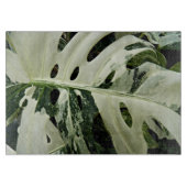 Variegierte Monstera Pflanze Botanisches Medium Schneidebrett (Vorderseite)