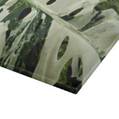 Variegierte Monstera Pflanze Botanisches Medium Schneidebrett (Ecke)