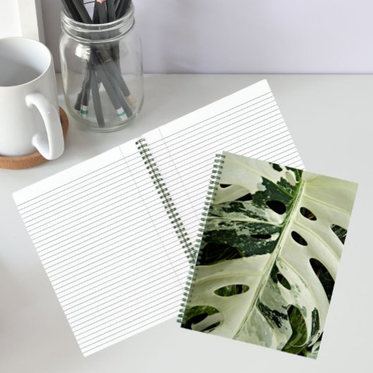 Variegierte Monstera Pflanze Floral Notizblock