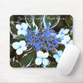 Variegierter Blue Hydrangea Mouse Pad Mousepad (Mit Mouse)