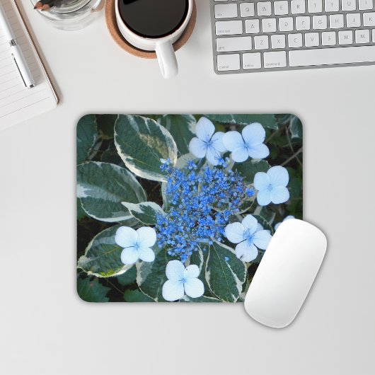 Variegierter Blue Hydrangea Mouse-Pad Mousepad