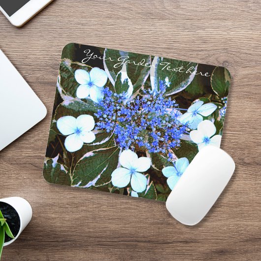 Variegierter Blue Hydrangea Mouse Pad Mousepad