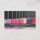 Varieté Colorful Nail Polnische Flaschen | Manikür Visitenkarte (Rückseite)