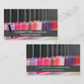 Varieté Colorful Nail Polnische Flaschen | Manikür Visitenkarte (Vorne/Hinten)