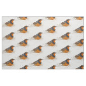 Varieté Thrush Songbird am Snowy Winter Day Stoff (Yard (91,4 cm))