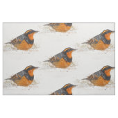 Varieté Thrush Songbird am Snowy Winter Day Stoff (Fat Quarter (45,7 x 55,9 cm))