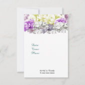 Variety Floral Bouquet Baby Dusche Einladung (Rückseite)