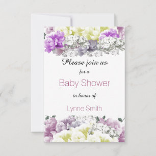 Variety Floral Bouquet Baby Dusche Einladung