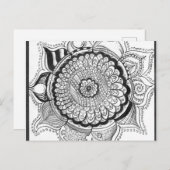Variierte Mandala Postkarte (Vorne/Hinten)