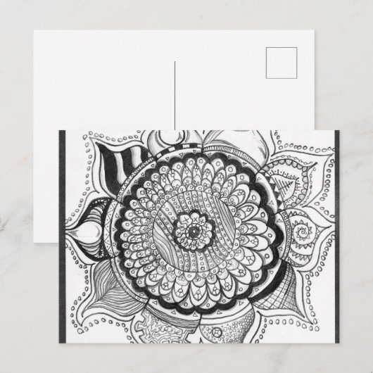 Variierte Mandala Postkarte (Vorne/Hinten)