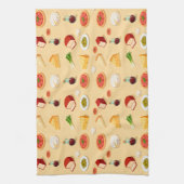 various cheeses appetizers and mini pizzas geschirrtuch (Vertikal)