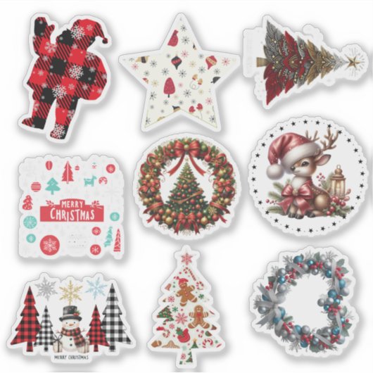 Various Christmas Gift Stickers Aufkleber (Vorderseite)