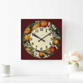 Various Fruits Quadratische Wanduhr (Zuhause)