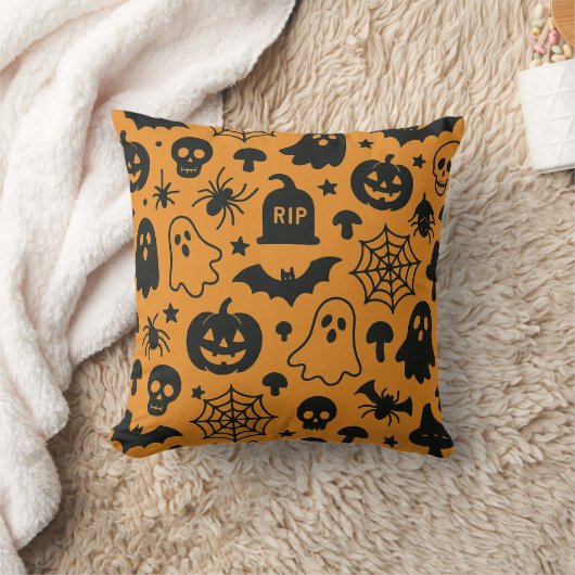Various Halloween pattern images pliow Kissen (Decke)