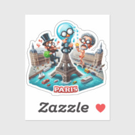 Various Places: Caffee in Paris. Sticker #1