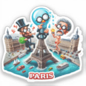 Various Places: Caffee in Paris. Sticker #1 (Vorderseite)