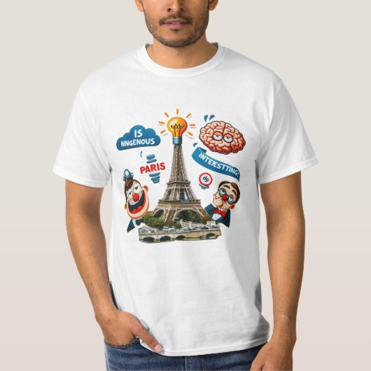 Various Places: Caffee in Paris. T-shirt Man #4 (Vorderseite)