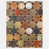 Various spices and food ingredients fleecedecke (Vorderseite)
