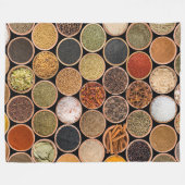 Various spices and food ingredients fleecedecke (Vorderseite (Horizontal))