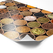 Various spices and food ingredients fotodruck (Ecke)