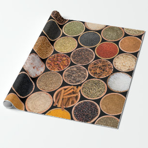 Various spices and food ingredients geschenkpapier