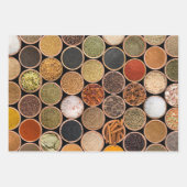 Various spices and food ingredients geschenkpapier set (Vorderseite 3)