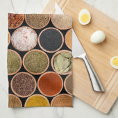 Various spices and food ingredients geschirrtuch (Viertel Falte)