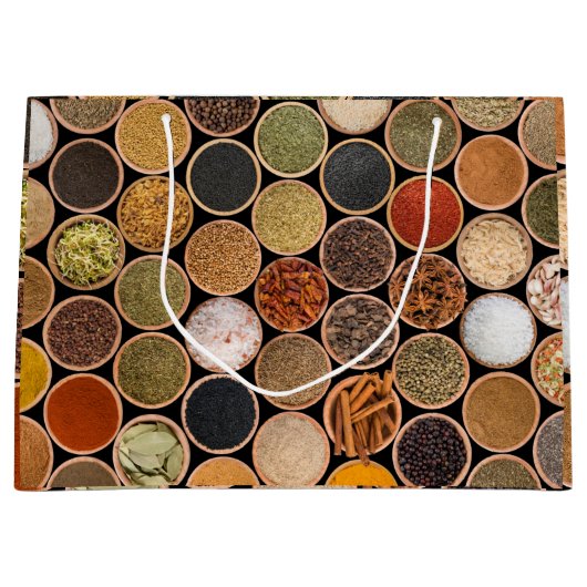 Various spices and food ingredients große geschenktüte (Vorderseite)