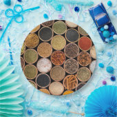 Various spices and food ingredients pappteller (Party)