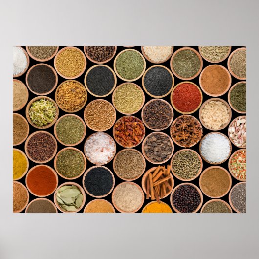 Various spices and food ingredients poster (Vorne)