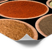 Various spices and food ingredients poster (Ecke)