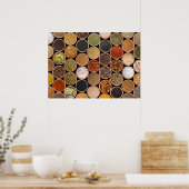 Various spices and food ingredients poster (Küche)