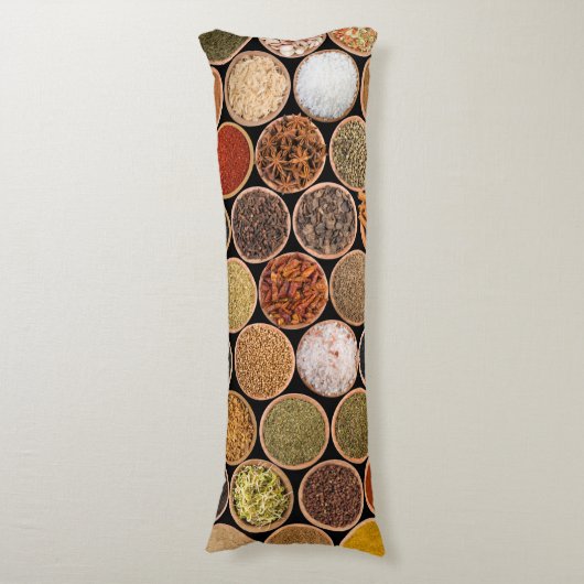 Various spices and food ingredients seitenschläferkissen (Vorderseite Vertikal)