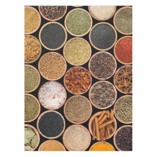 Various spices and food ingredients tischdecke