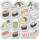Various Sushi Aufkleber (Vorderseite)