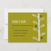 VARIOUS VINES Bar Bat Mitzvah Reply RSVP Card (Vorderseite)