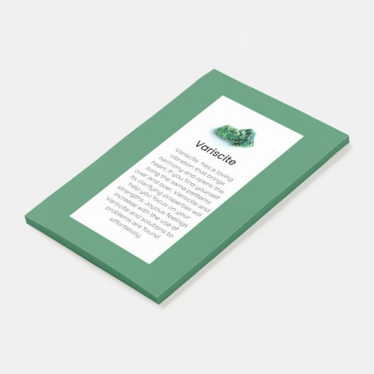 Variscite Crystal Meaning Jewelry Post-it Notes Klebezettel (angewinkelt)