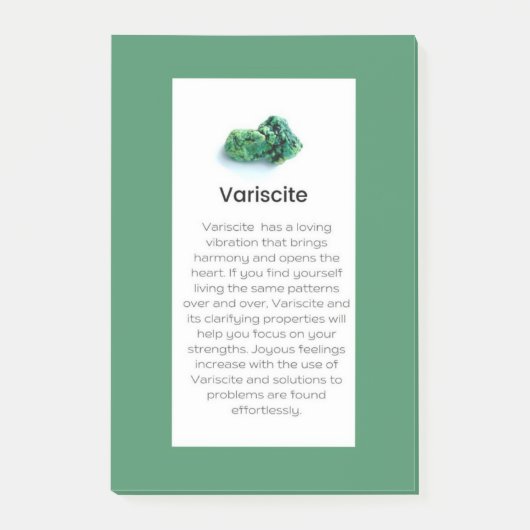 Variscite Crystal Meaning Jewelry Post-it Notes Klebezettel (Vorderseite)