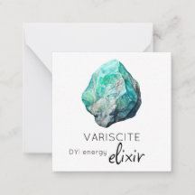 *~* Variscite Elixir Stone AP64 Flachnotiskarte