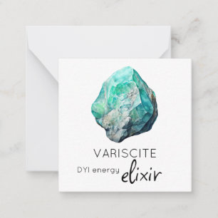 *~* Variscite Elixir Stone AP64 Flachnotiskarte Mitteilungskarte