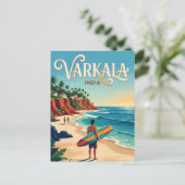 Varkala Beach Indien Postkarte (Stehend Vorderseite)