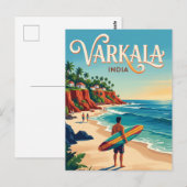 Varkala Beach Indien Postkarte (Vorne/Hinten)
